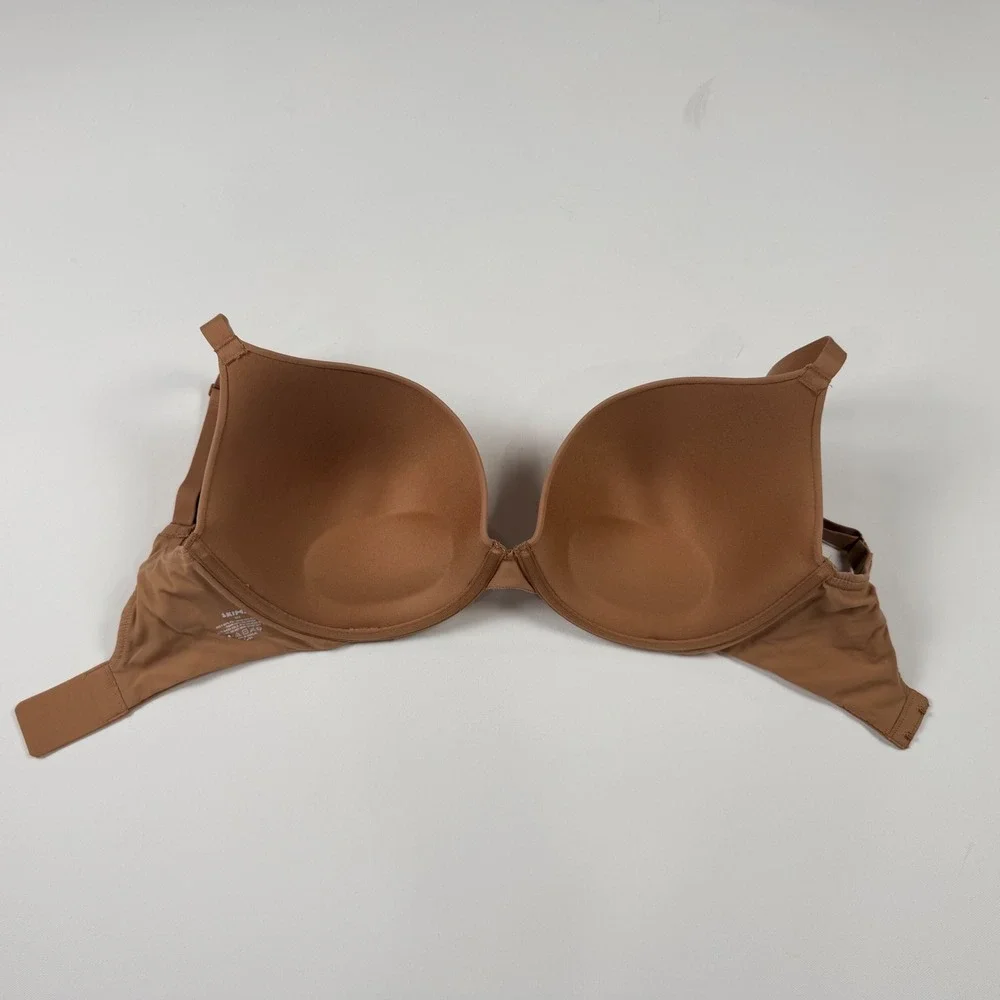Skims Ultimate Bra Womens 32H Tan Good Plunge Underwire Seamless Everyday Bra - Picture 4 of 8
